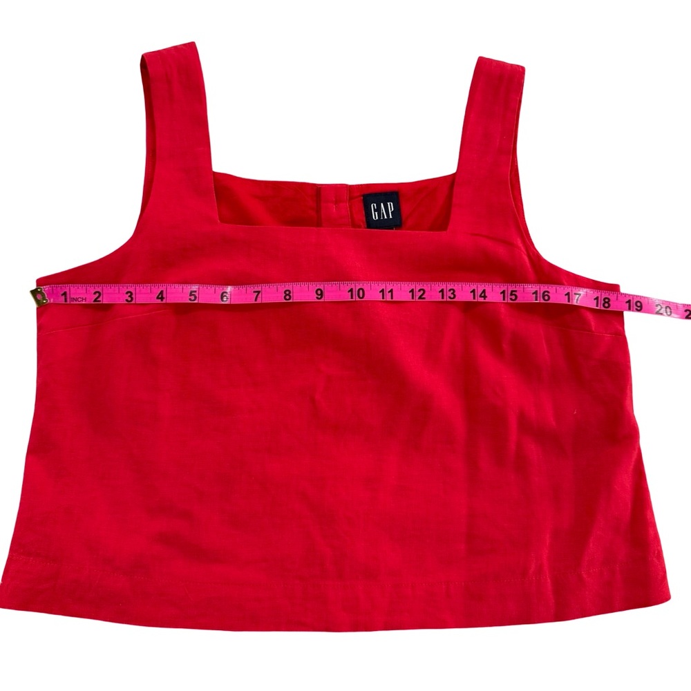NWT GAP linen blend maxi skirt and cropped top tank red size small/extra small - Picture 14 of 14